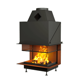 ОТКРЫТАЯ КАМИННАЯ ТОПКА С СЕТКОЙ АСТОВ О3С 7550