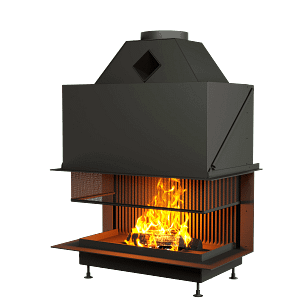 ОТКРЫТАЯ КАМИННАЯ ТОПКА С СЕТКОЙ АСТОВ О3С 9750